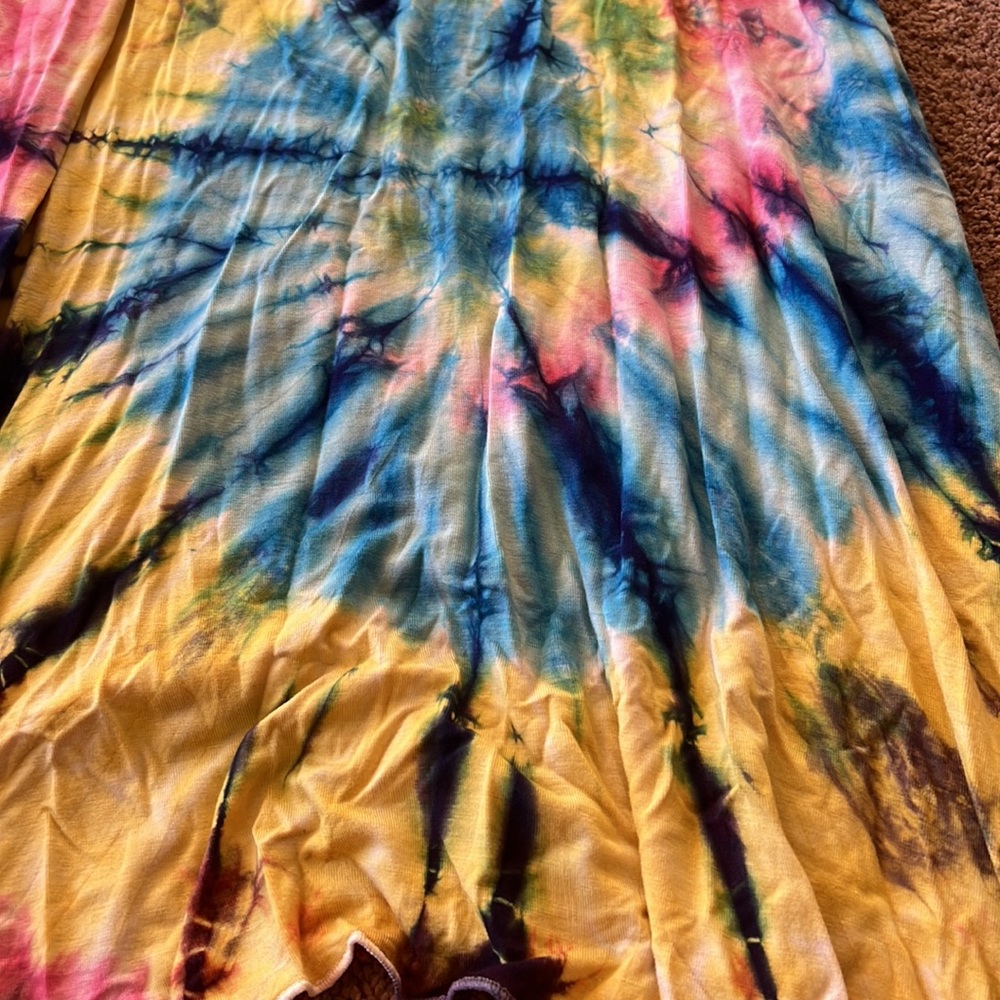 Worn once. Pendulum Usa tie dye sleeveless uneven hem long top - Picture 3 of 5